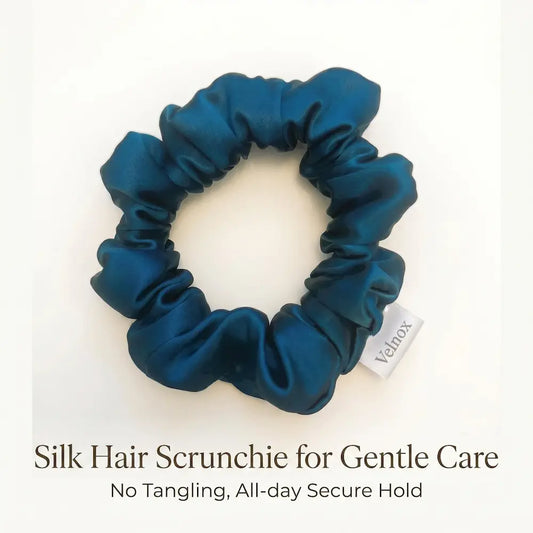 Velnox 100% Mulberry Silk Scrunchie - 2cm Elegant Hair Band
