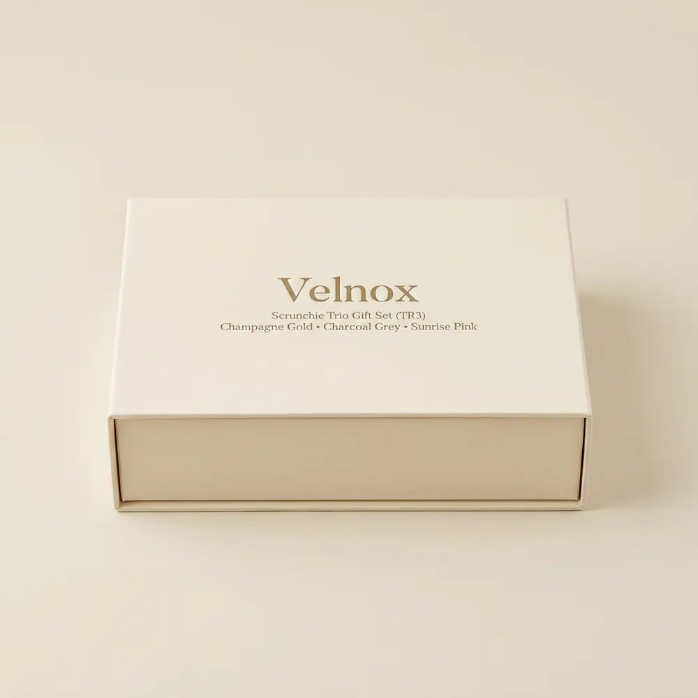 Velnox Mulberry Silk Scrunchie Gift Set (Trio Pack)